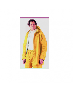 Maurer abbigliamento da lavoro impermeabile antistrappo a completo con cappuccio colore giallo in pvc e fori d'areazione
