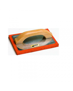 Maurer frattone con manico in legno con gomma spugna colore arancio e base in alluminio