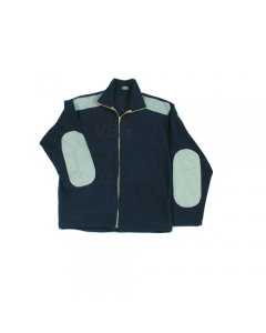 Maurer Merida giacca in pile colore blu con inserti cotone beige 100% poliestere chiusura con zip lunga 2 tasche con fodera