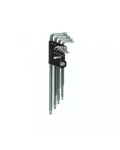 Maurer Plus serie di chiavi maschio torx piegate e lunghe 9 pezzi. In acciaio al cromo vanadio. Modelli T10 T15 T20 T25 T27 T30 T40 T45 T50.