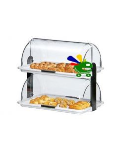 porta pane dolci brioche cornetti vetrinetta da bar pasticceria a due piani doppia espositore biscotti