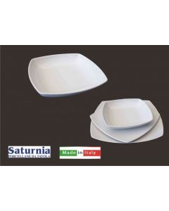 Saturnia piatto Tokio fondo cm 21 bianco set 6 pezzi