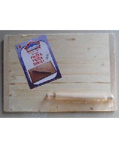 Spianatoia tavolo piano di lavoro tagliere in legno per pasta pizza dolci cm 60 x 80 con mattarello