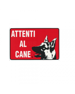 Stamplast cartello segnaletico attenti al cane in pvc formato mm 300 x 200