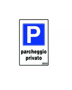 Stamplast cartello segnaletico parcheggio privato in pvc formato mm 300 x 200